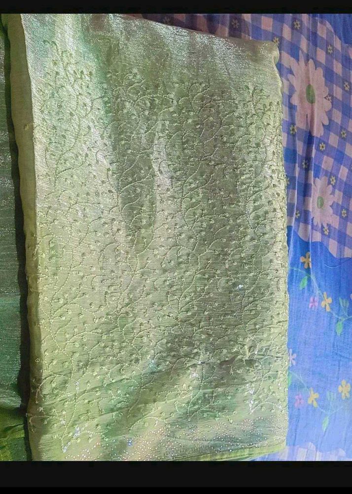 New zimmi choo saree with stitched blouse