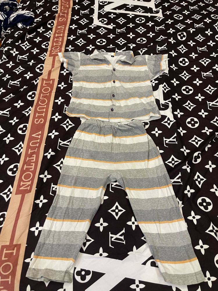 Striped Kids' Pajama Set