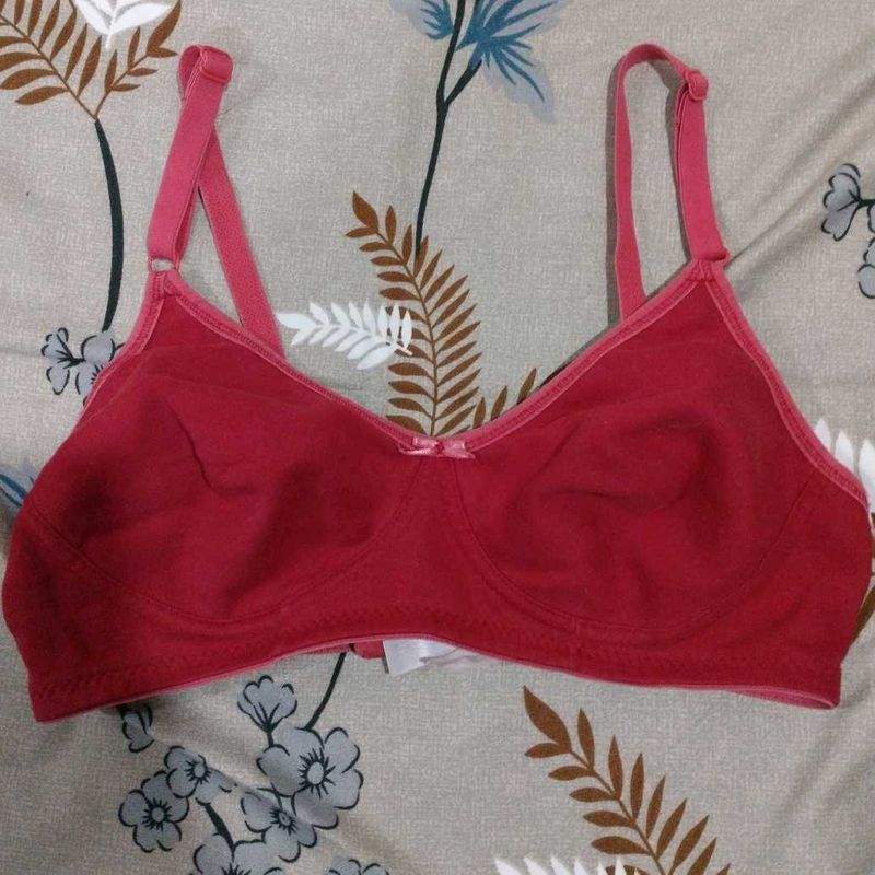 Red Daily Wear Bra