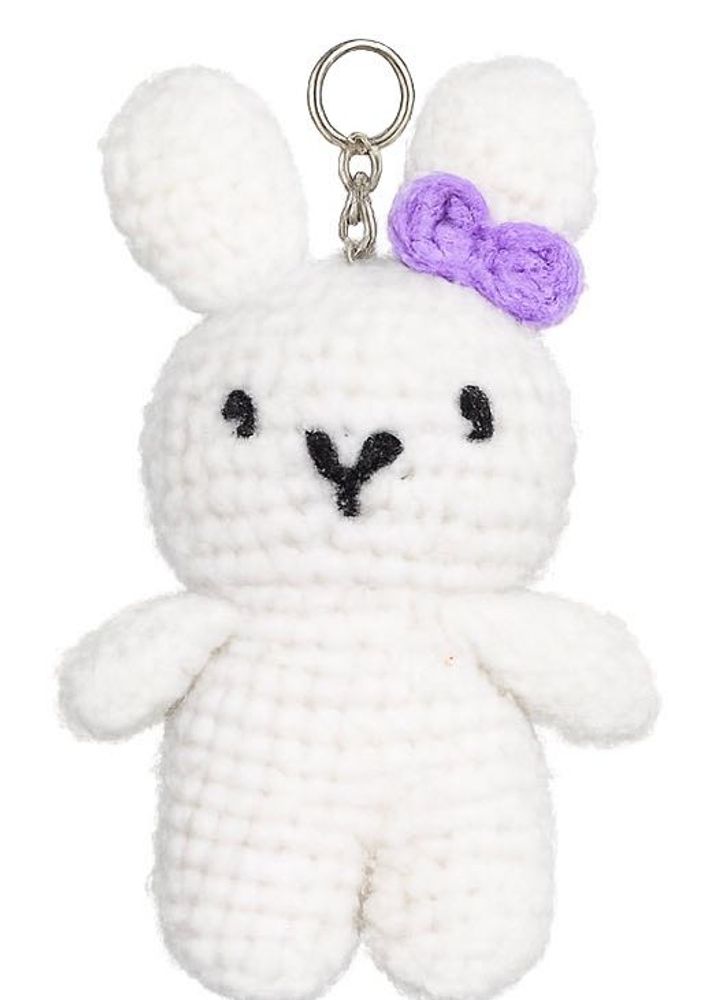 Crocheted Bunny Keychain