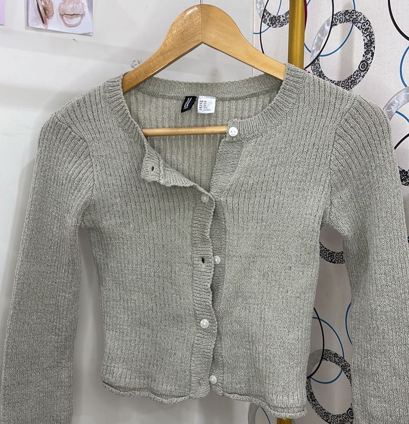 H&amp;M Sage Green Sweater/ Cardigan