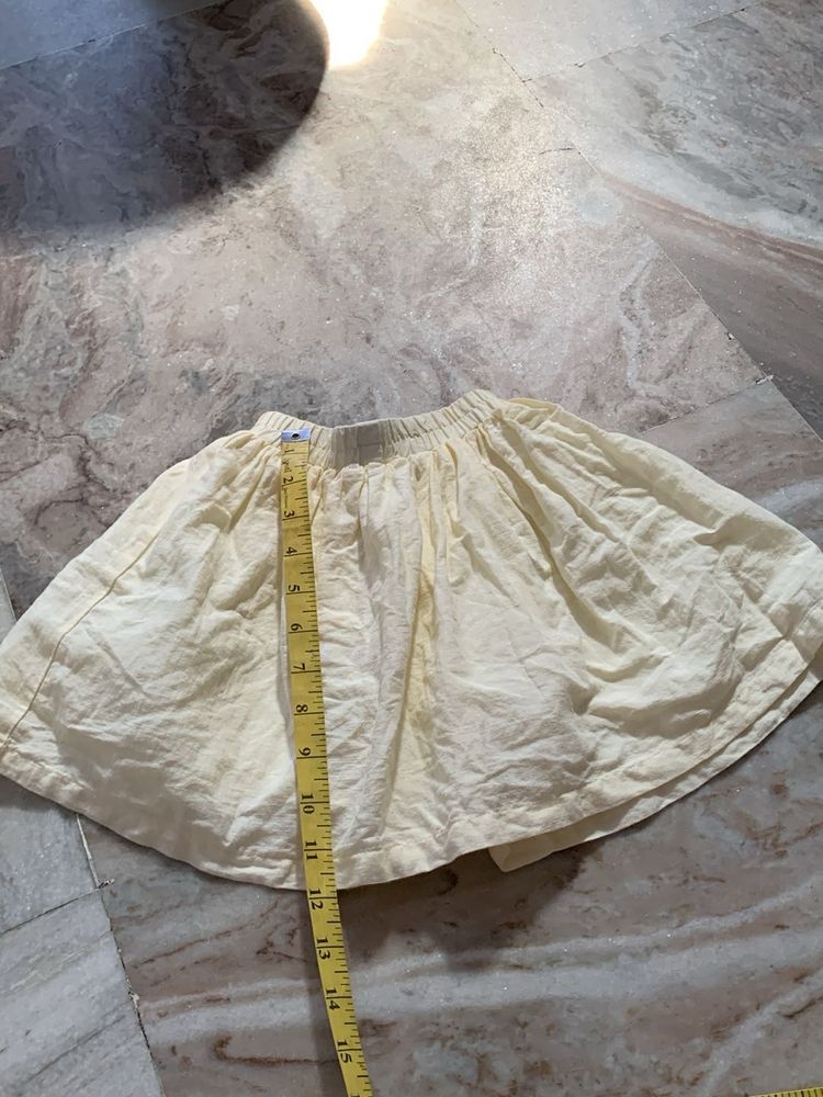 Cute Cream Skater Skirt