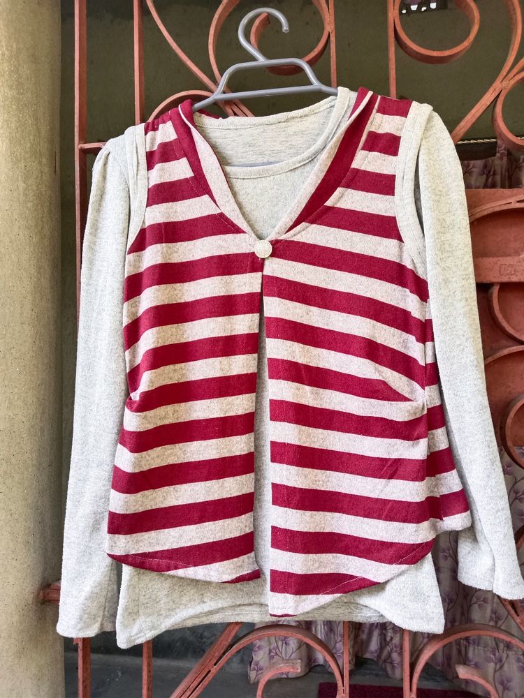 Beautiful Winter Top With Fancy Outer 🤎🤎🤎