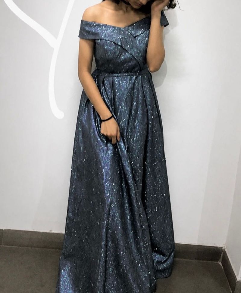 Off shoulder Farewell Gown