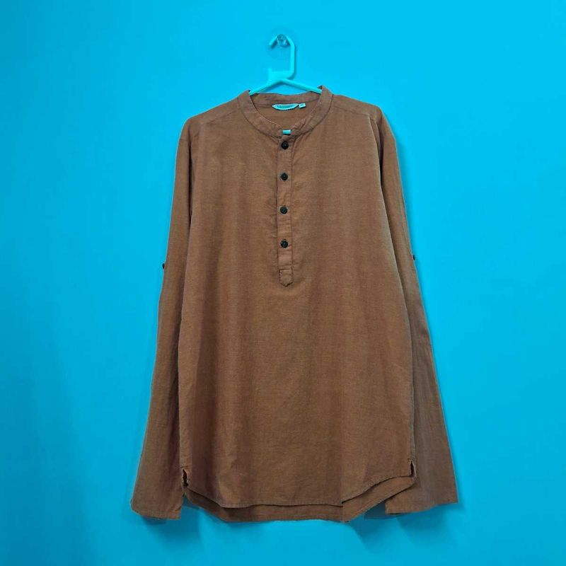 👚 | Women's Brown Henley Top