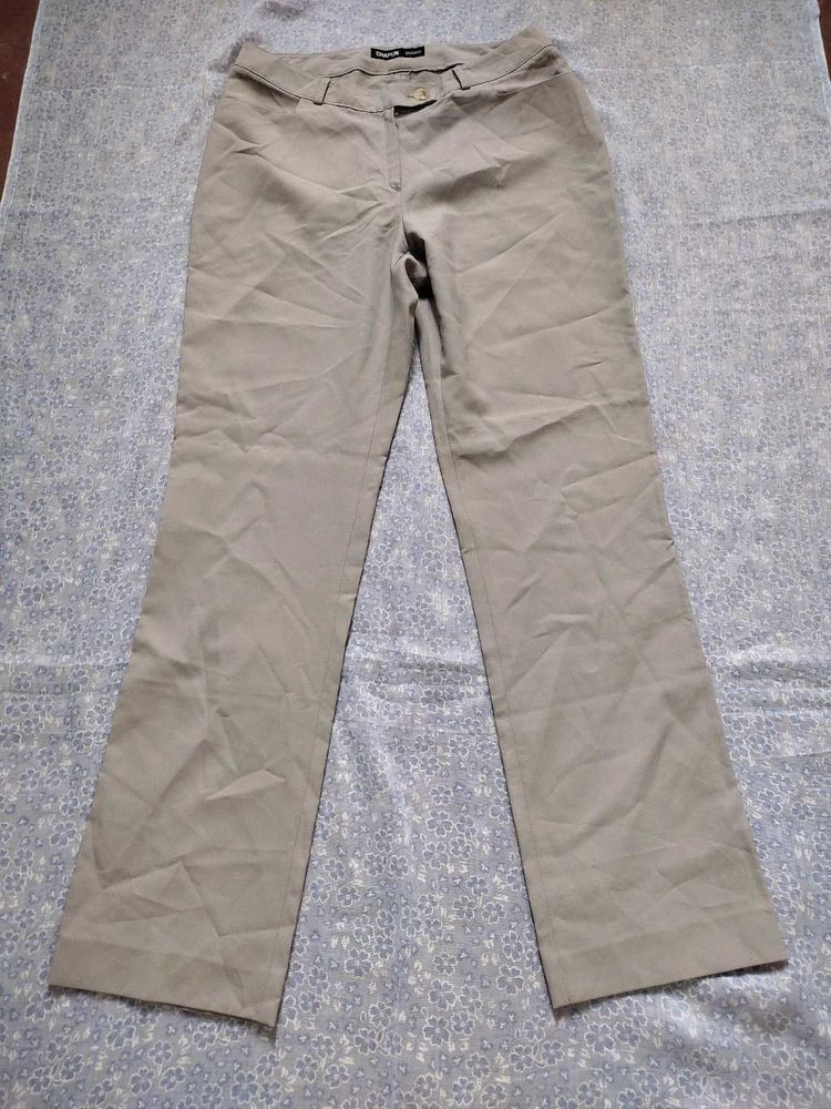 Classic Beige Straight Leg Trousers