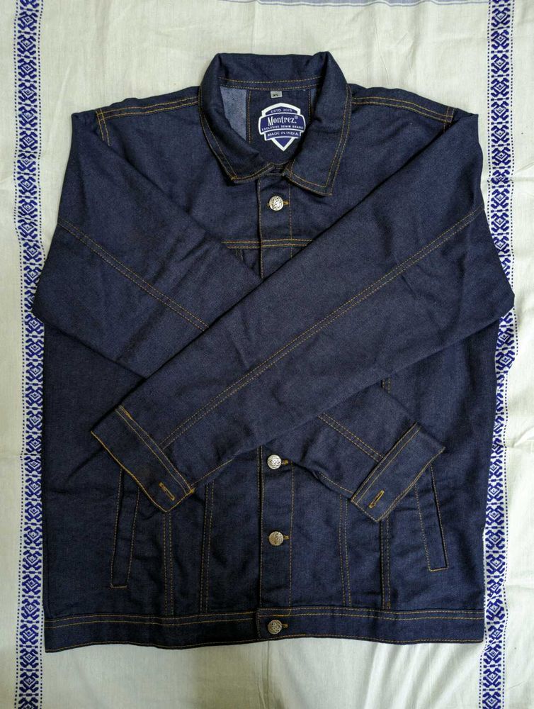 New Navy Blue Denim Jacket