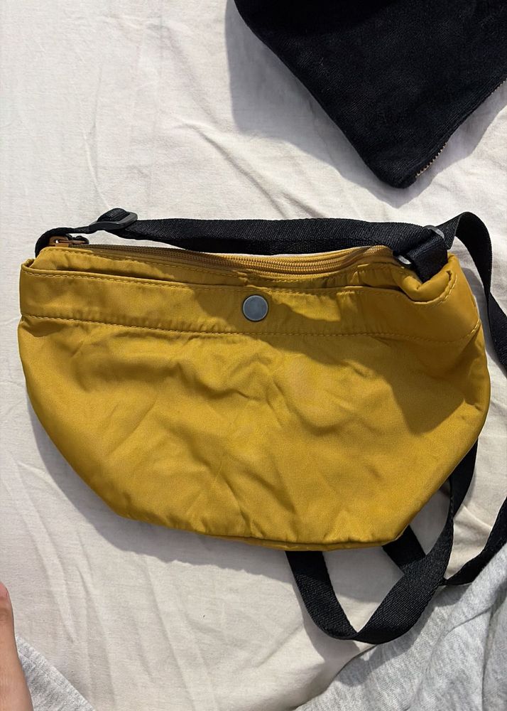 Uniqlo Mini Crossbody Bag Mustard Yellow