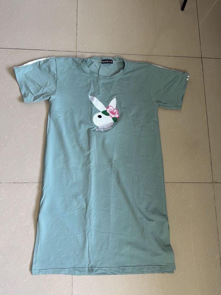 Cute Mint Playboy T-Shirt Dress