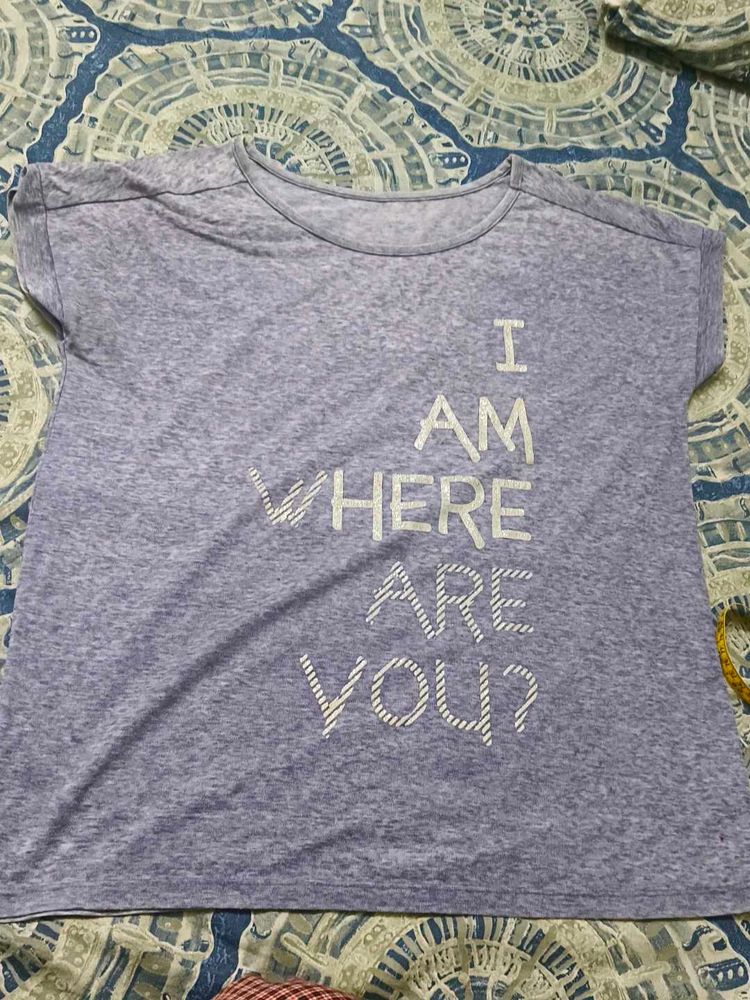 Purple Graphic oversized T-Shirt