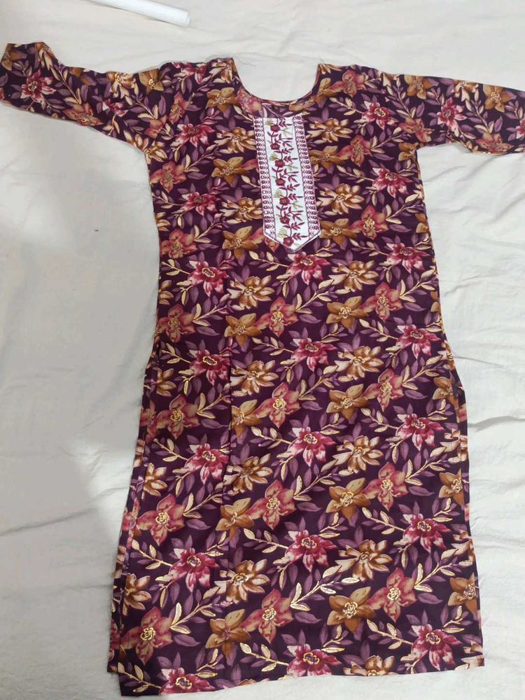 Floral Print Kurta