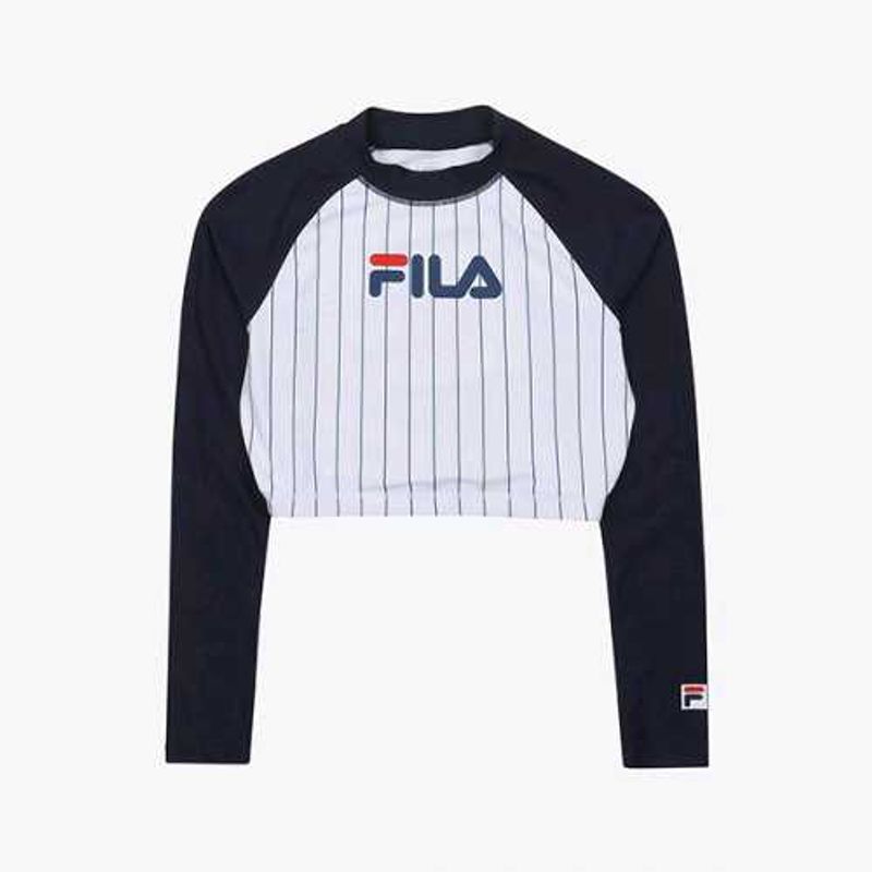 Fila Striped Cropped Long Sleeve cropTop