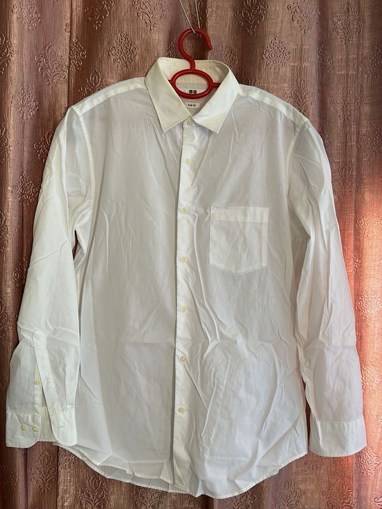 Classic White Button-Down Shirt