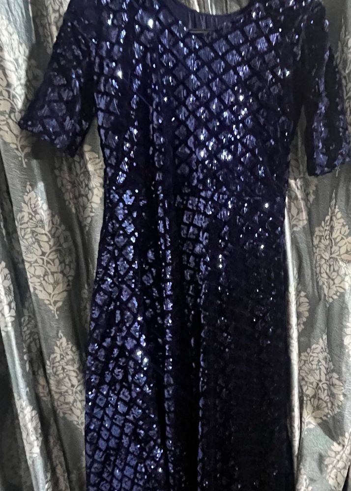 Sparkling Blue Sequin Gown