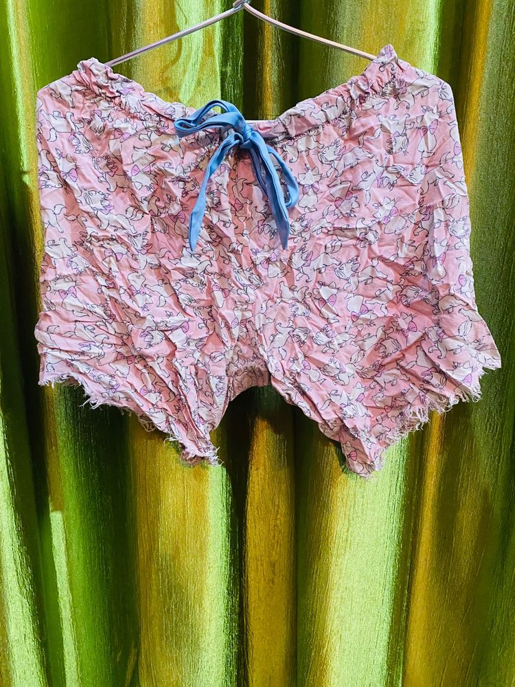 Pink Print Sleep Shorts