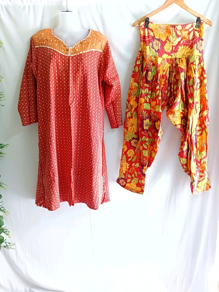 Kurti Patitala Pant &amp; Dupatta Set