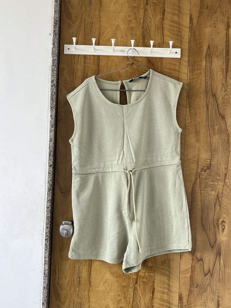 Light Green Sleeveless Romper