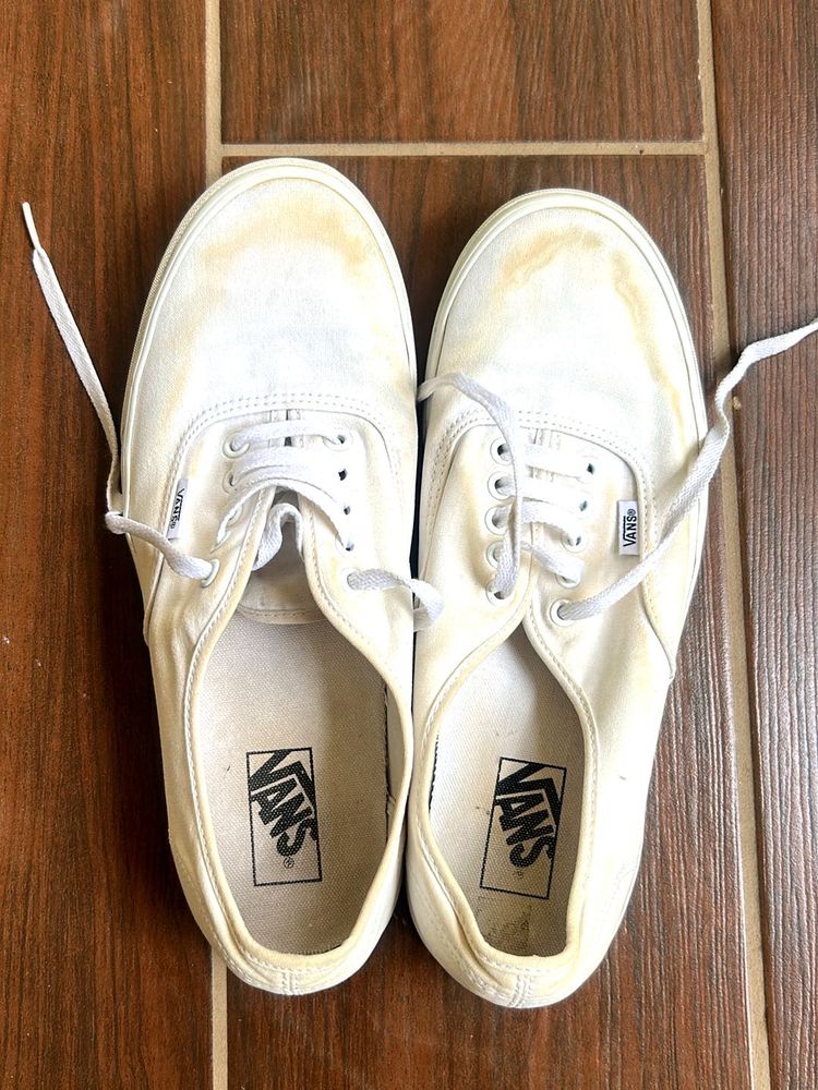 Vans White Canvas Sneakers