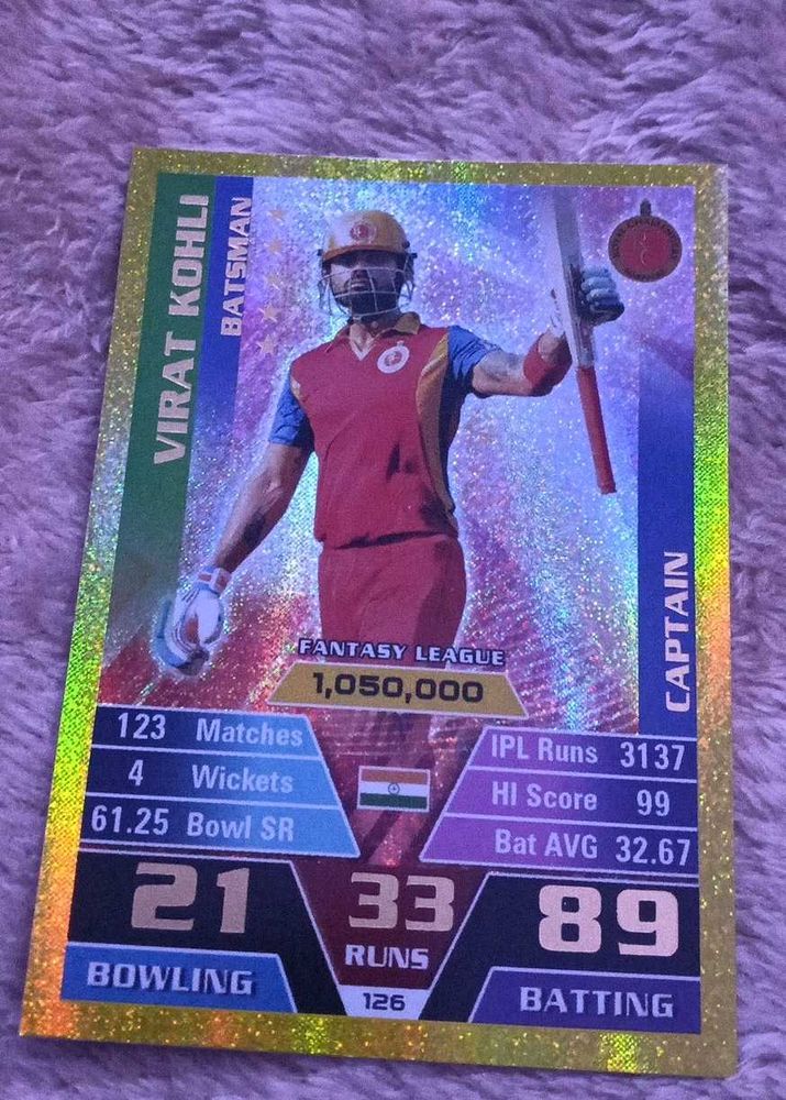 Virat Kohli Captain Fantasy League Card