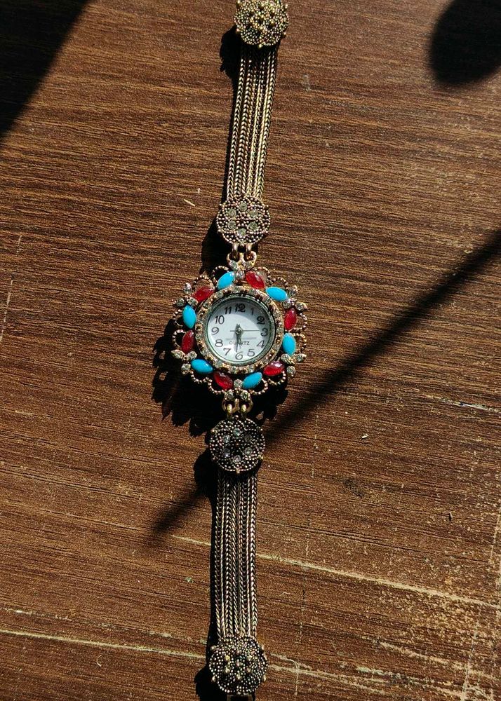 Vintage Kashmiri Gemstone Watch