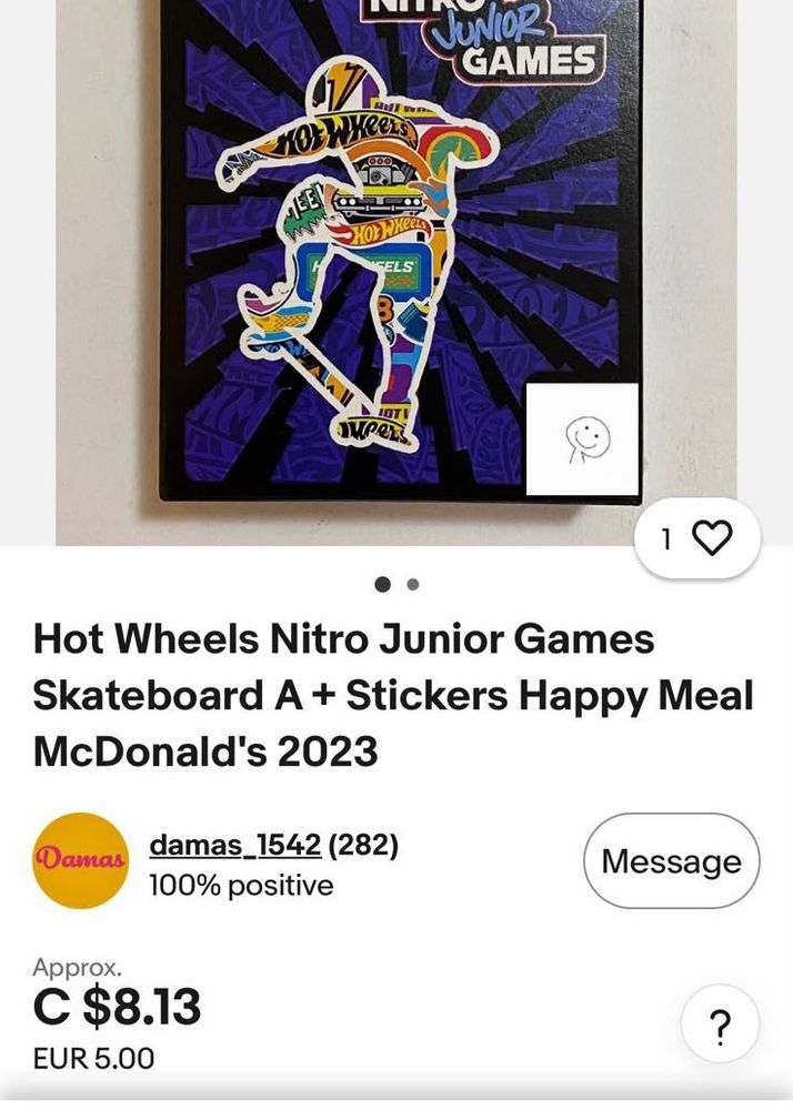 McDonalds Hot Wheels Nitro Skateboard