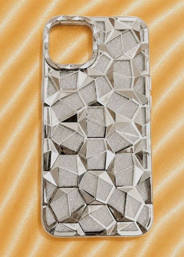 silver pattern iphone 14 case