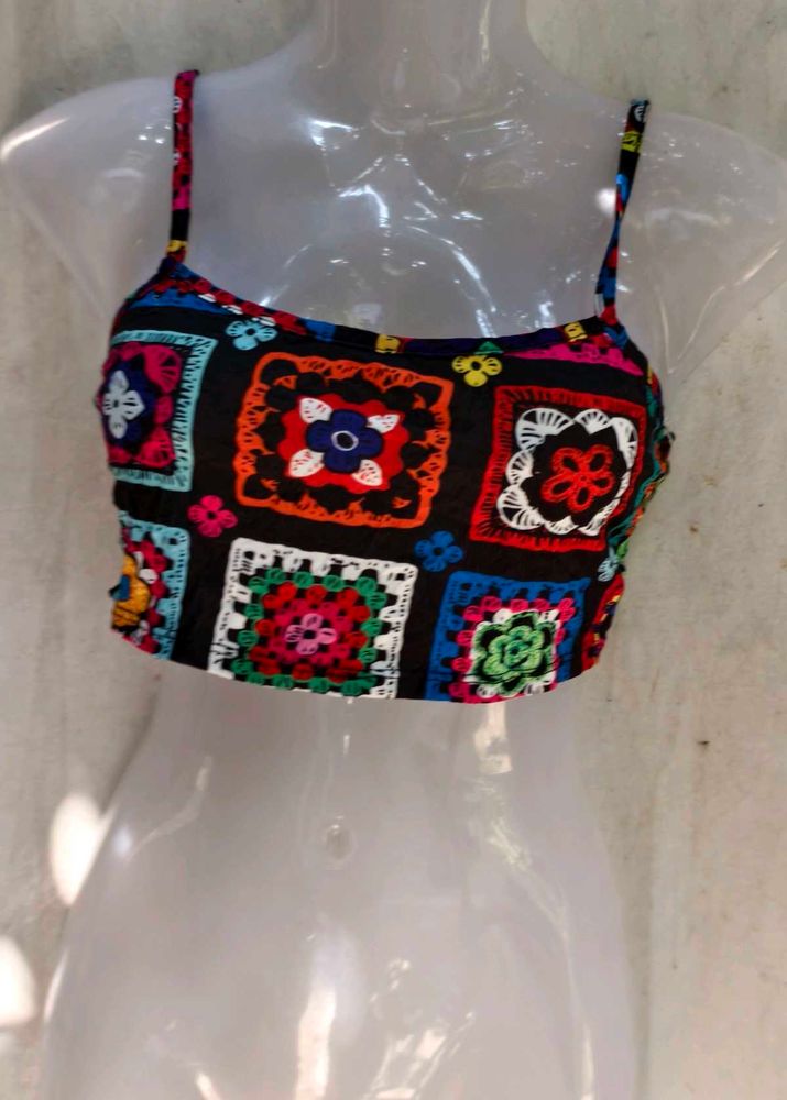 Colorful Crochet Crop Top