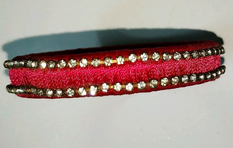 Bangles stone chain &amp; Resham one piece hand made
