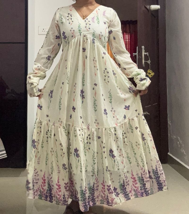 Women Flowy Floral Maxi Alia cut Dress