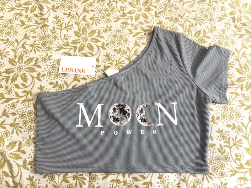 Urbanic Moon Power One Shoulder Crop Top