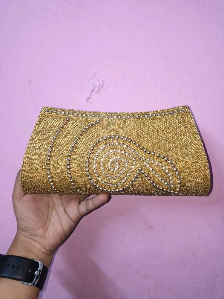 Elegant Beaded Clutch Bag