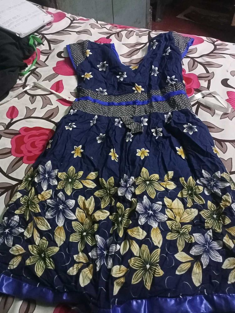 Charming Blue Floral Dress