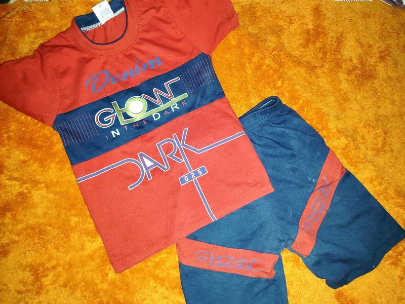 Kids Glow in the Dark T-Shirt &amp; Shorts Set