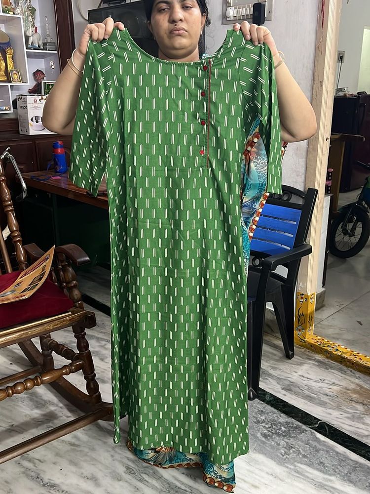 Ikkat  Design Cotton Blend Kurta Never Used