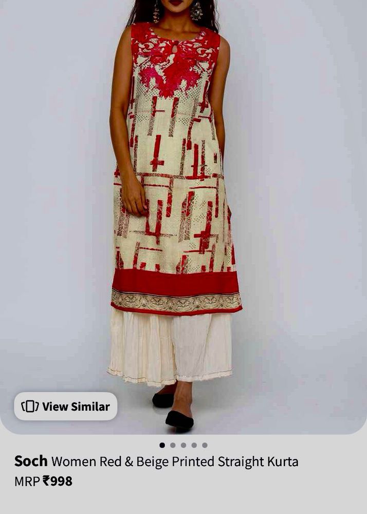 Soch Women Printed Straight Kurta