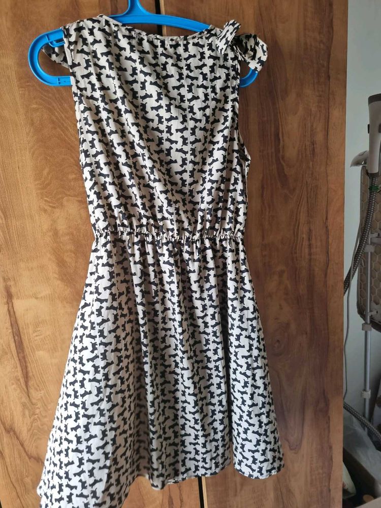 Cute Dog Print Mini Dress