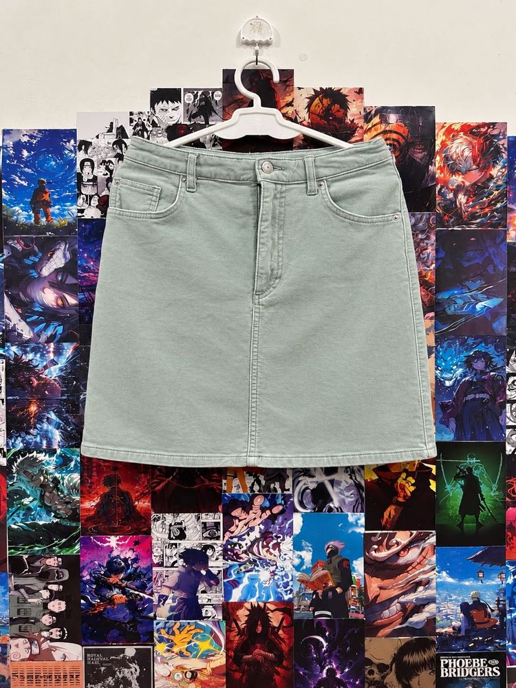Light Blue Denim Mini Skirt