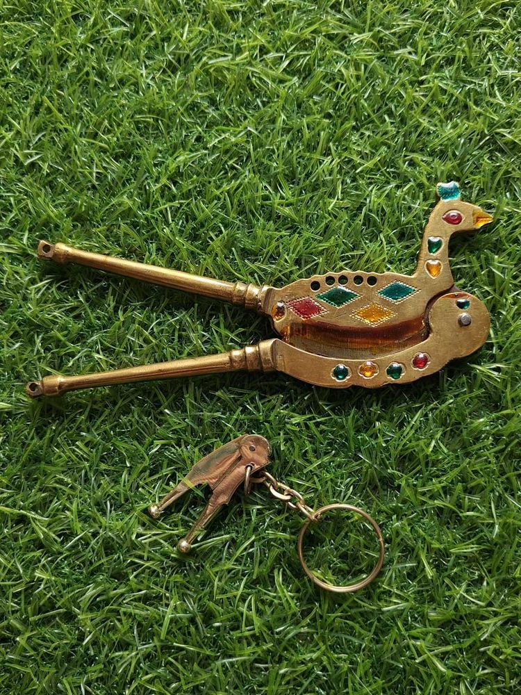 Vintage Peacock Nutcracker &amp; Keychain free
