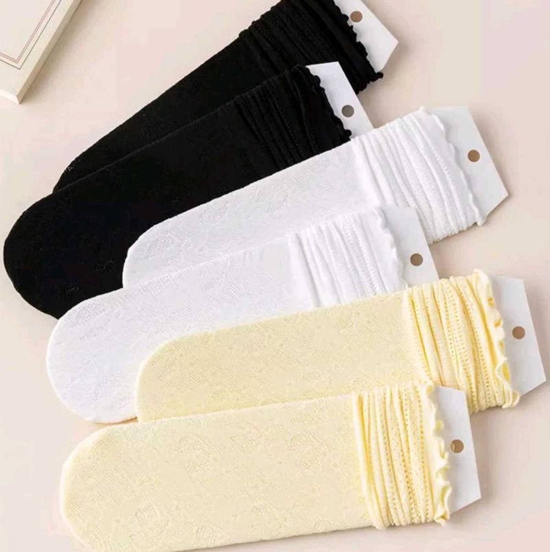 Summer lace ruffle socks
