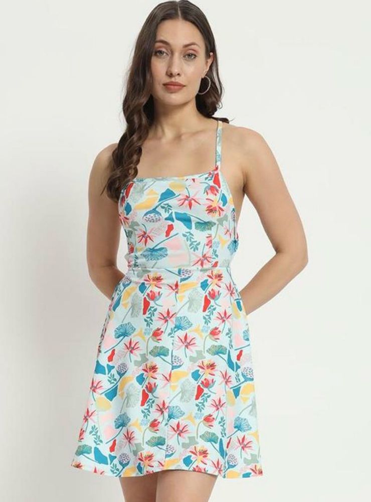 Chic Floral Print Mini Dress