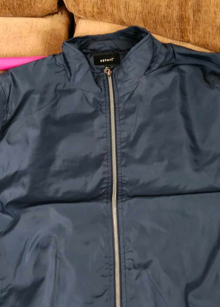 Men's Blue Zipper Jacket