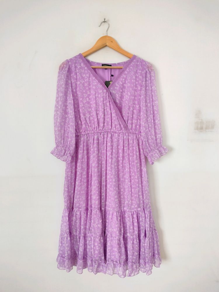 Lavender Printed Dresses (Women's)