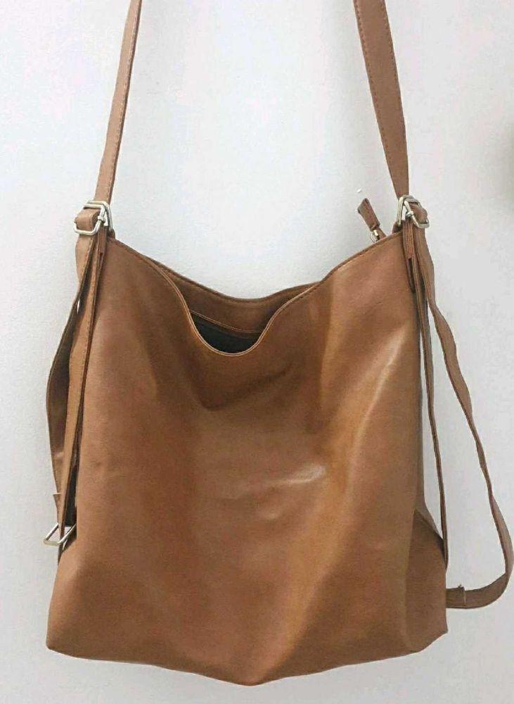 URBANIC Brown Leather Shoulder Bag