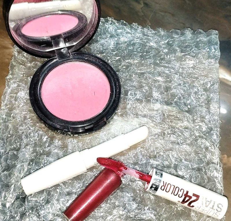 COMBO⚠️ powder Blush +liquid lipstick