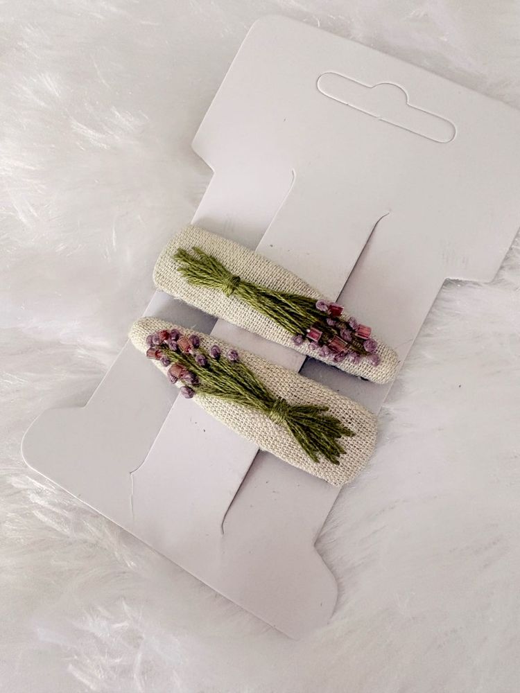 Lavender Hair Clips (Set of 2)