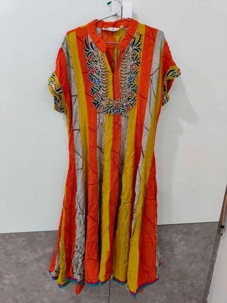 Rain and Rainbow  Striped Kurta