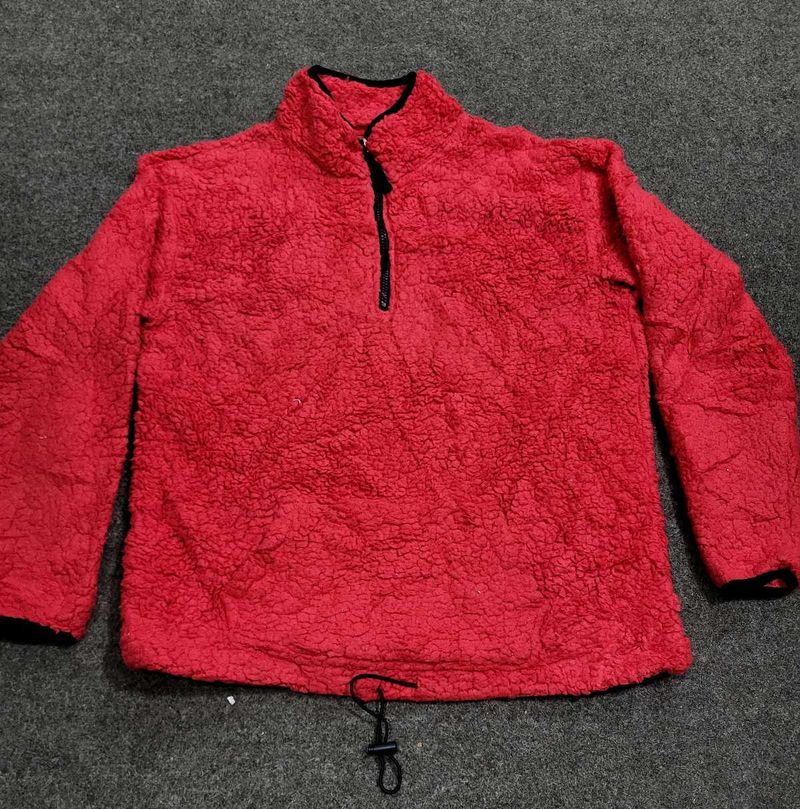 Red Fleece Pullover