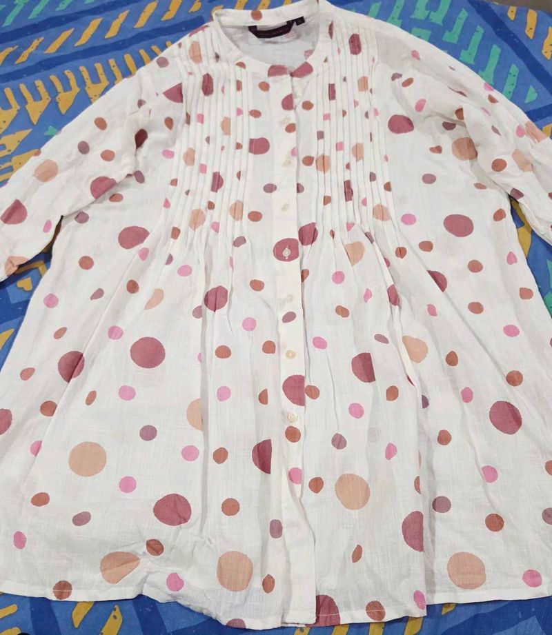 White Polka Dot Kurta (unused)