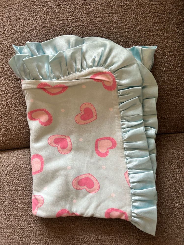 Heart Print Baby Blanket