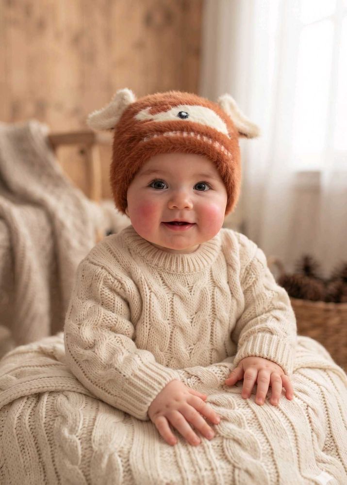 adorable elephant cap for baby
